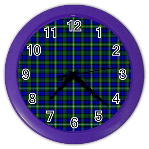 Campbell Tartan Color Wall Clock from ArtsNow.com Front
