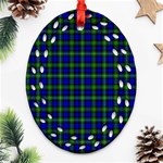 Campbell Tartan Oval Filigree Ornament (Two Sides)