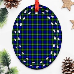 Campbell Tartan Oval Filigree Ornament (Two Sides) from ArtsNow.com Back