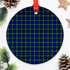 Campbell Tartan Round Ornament (Two Sides) from ArtsNow.com Back