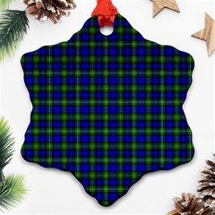 Campbell Tartan Snowflake Ornament (Two Sides) from ArtsNow.com Back