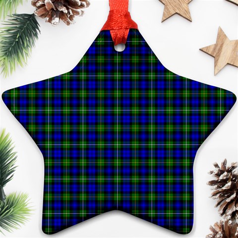 Campbell Tartan Ornament (Star) from ArtsNow.com Front