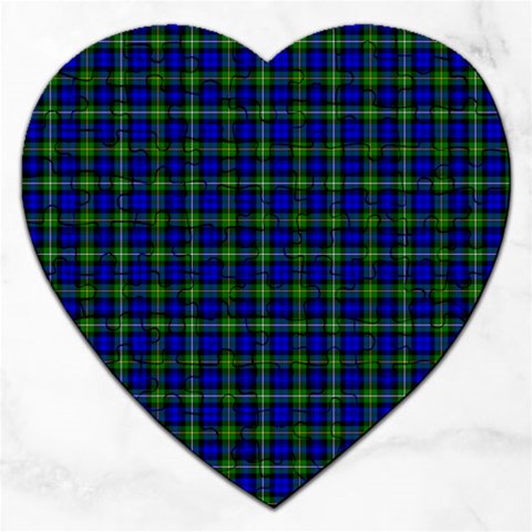 Campbell Tartan Jigsaw Puzzle (Heart) from ArtsNow.com Front