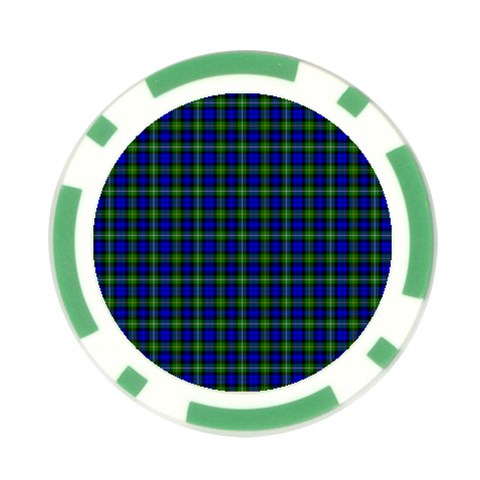 Campbell Tartan Poker Chip Card Guard from ArtsNow.com Front