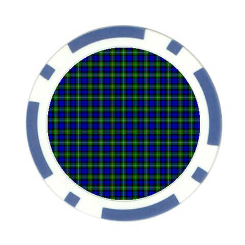 Campbell Tartan Poker Chip Card Guard (10 pack) from ArtsNow.com Front