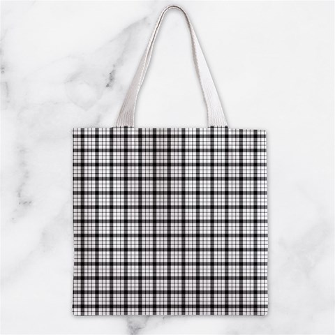 MacFarlane Tartan Zipper Grocery Tote Bag from ArtsNow.com Front