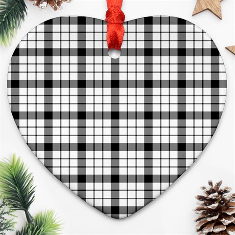 MacFarlane Tartan Heart Ornament (Two Sides) from ArtsNow.com Front