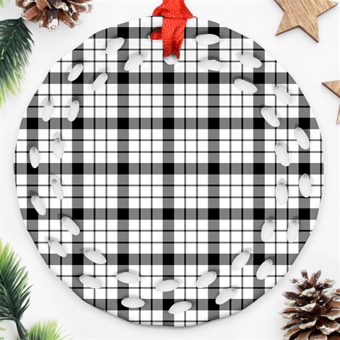 MacFarlane Tartan Ornament (Round Filigree) from ArtsNow.com Front