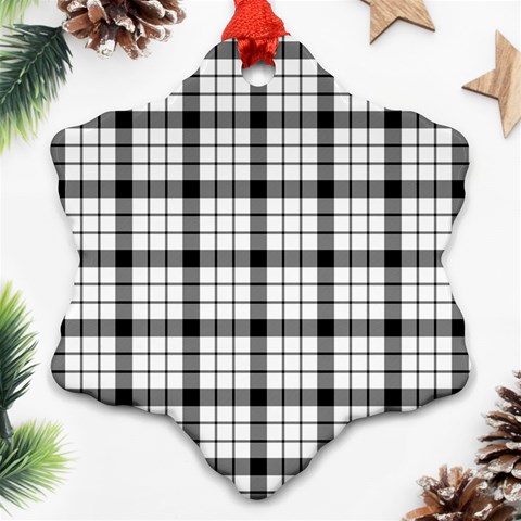 MacFarlane Tartan Ornament (Snowflake) from ArtsNow.com Front