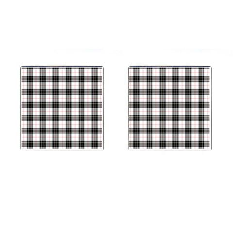 MacPherson Tartan Cufflinks (Square) from ArtsNow.com Front(Pair)
