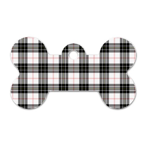 MacPherson Tartan Dog Tag Bone (Two Sides) from ArtsNow.com Front