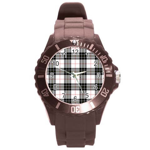MacPherson Tartan Round Plastic Sport Watch (L) from ArtsNow.com Front