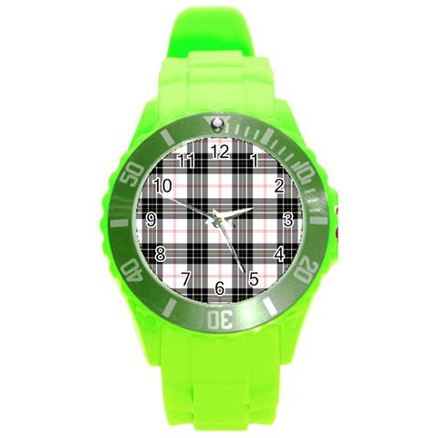 MacPherson Tartan Round Plastic Sport Watch (L) from ArtsNow.com Front