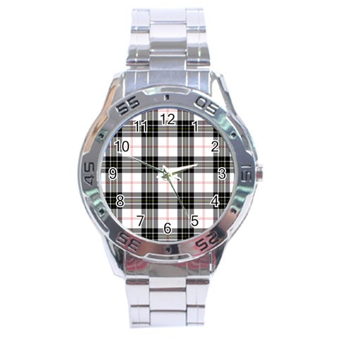 MacPherson Tartan Stainless Steel Analogue Watch from ArtsNow.com Front