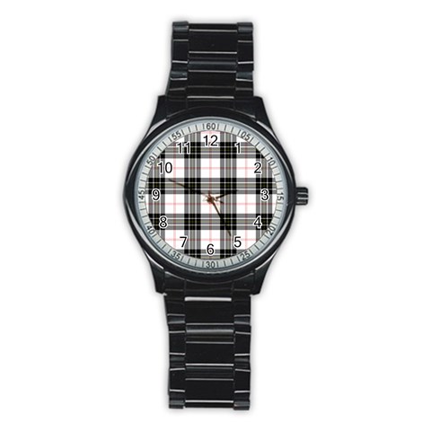 MacPherson Tartan Stainless Steel Round Watch from ArtsNow.com Front