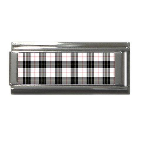MacPherson Tartan Superlink Italian Charm (9mm) from ArtsNow.com Front