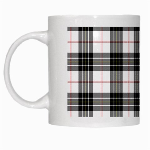 MacPherson Tartan White Mug from ArtsNow.com Left