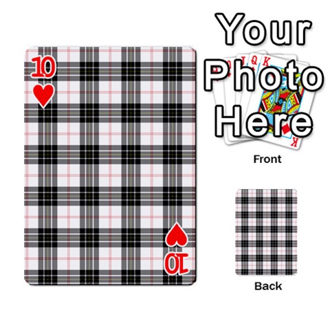 MacPherson Tartan Playing Cards 54 Designs from ArtsNow.com Front - Heart10