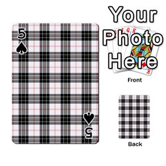 MacPherson Tartan Playing Cards 54 Designs from ArtsNow.com Front - Spade5