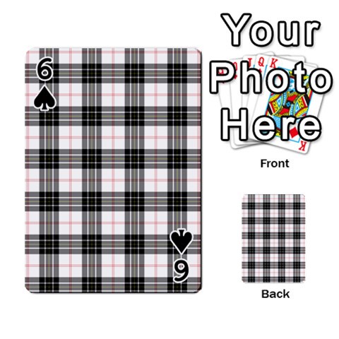 MacPherson Tartan Playing Cards 54 Designs from ArtsNow.com Front - Spade6