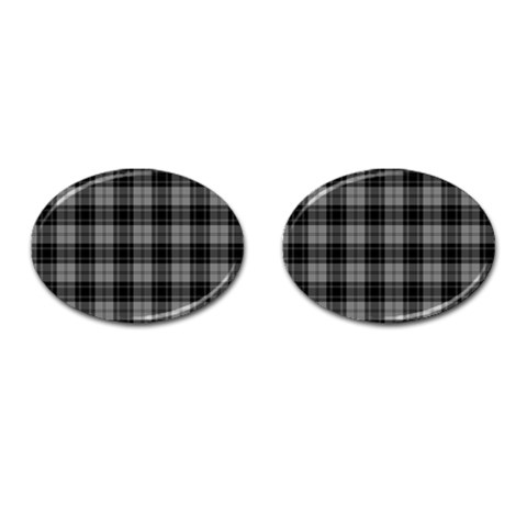 Douglas Tartan Cufflinks (Oval) from ArtsNow.com Front(Pair)