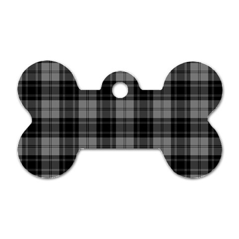 Douglas Tartan Dog Tag Bone (Two Sides) from ArtsNow.com Front