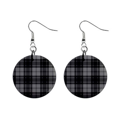 Douglas Tartan 1  Button Earrings from ArtsNow.com Front