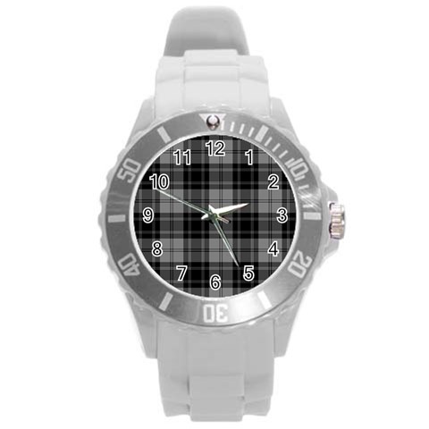 Douglas Tartan Round Plastic Sport Watch (L) from ArtsNow.com Front