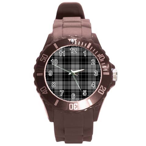 Douglas Tartan Round Plastic Sport Watch (L) from ArtsNow.com Front