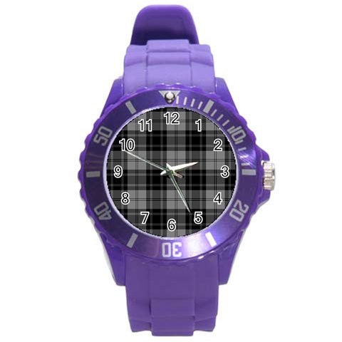 Douglas Tartan Round Plastic Sport Watch (L) from ArtsNow.com Front