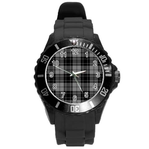 Douglas Tartan Round Plastic Sport Watch (L) from ArtsNow.com Front