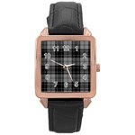 Douglas Tartan Rose Gold Leather Watch