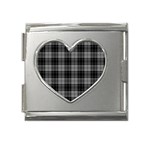 Douglas Tartan Mega Link Heart Italian Charm (18mm)