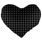 Douglas Tartan Large 19  Premium Flano Heart Shape Cushion
