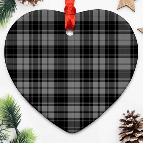 Douglas Tartan Heart Ornament (Two Sides) from ArtsNow.com Front
