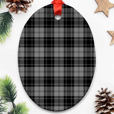 Douglas Tartan Oval Ornament (Two Sides) from ArtsNow.com Front