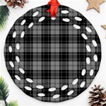 Douglas Tartan Ornament (Round Filigree)