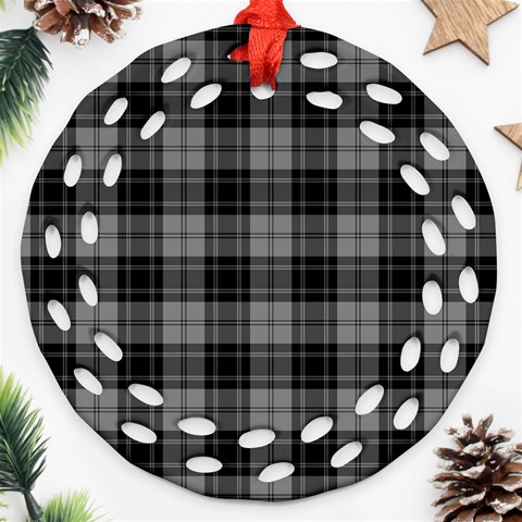 Douglas Tartan Round Filigree Ornament (Two Sides) from ArtsNow.com Back