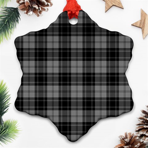 Douglas Tartan Ornament (Snowflake) from ArtsNow.com Front