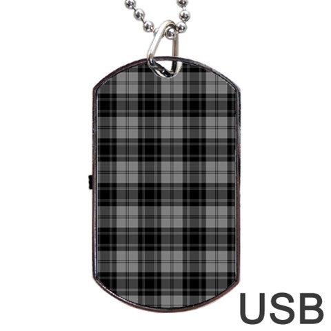 Douglas Tartan Dog Tag USB Flash (Two Sides) from ArtsNow.com Front