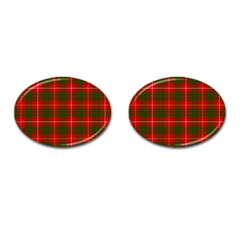 Bruce Tartan Cufflinks (Oval) from ArtsNow.com Front(Pair)