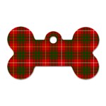 Bruce Tartan Dog Tag Bone (One Side)