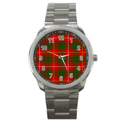 Bruce Tartan Sport Metal Watch from ArtsNow.com Front