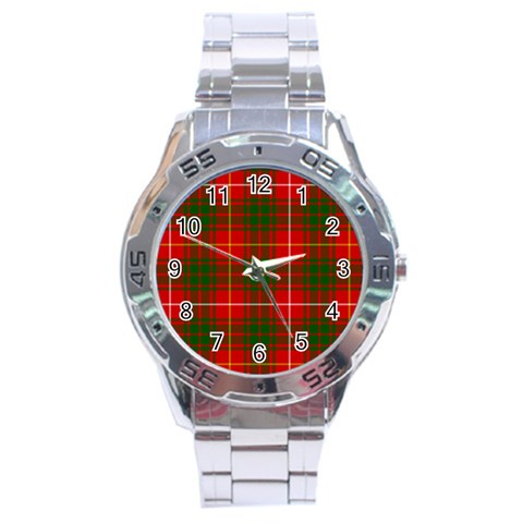 Bruce Tartan Stainless Steel Analogue Watch from ArtsNow.com Front
