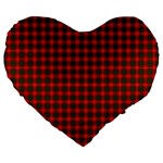 Bruce Tartan Large 19  Premium Heart Shape Cushion
