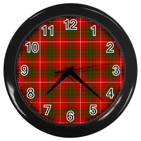 Bruce Tartan Wall Clock (Black) from ArtsNow.com Front