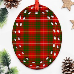Bruce Tartan Oval Filigree Ornament (Two Sides) from ArtsNow.com Back