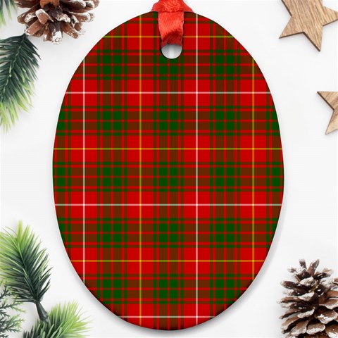 Bruce Tartan Oval Ornament (Two Sides) from ArtsNow.com Front