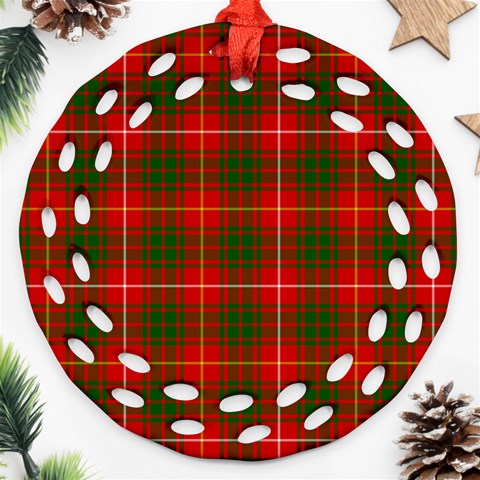 Bruce Tartan Round Filigree Ornament (Two Sides) from ArtsNow.com Front