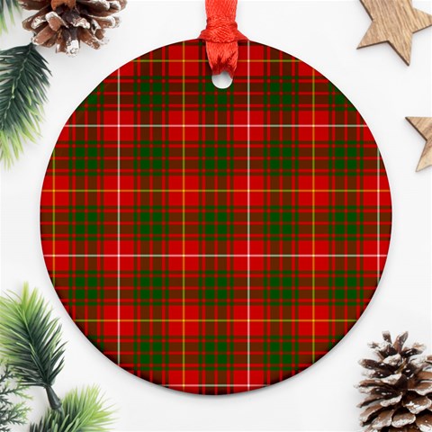 Bruce Tartan Round Ornament (Two Sides) from ArtsNow.com Front